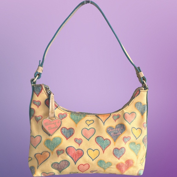 Dooney & Bourke  Heart Patterned hand Bag - Picture 1 of 16